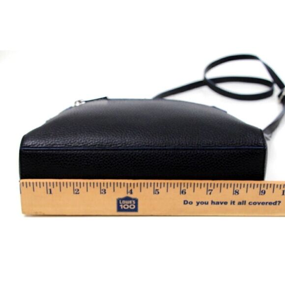 LODIS PEBBLED BLACK GENUINE LEATHER CROSSBODY SHOULDER BAG HANDBAG PURSE - Picture 11 of 12